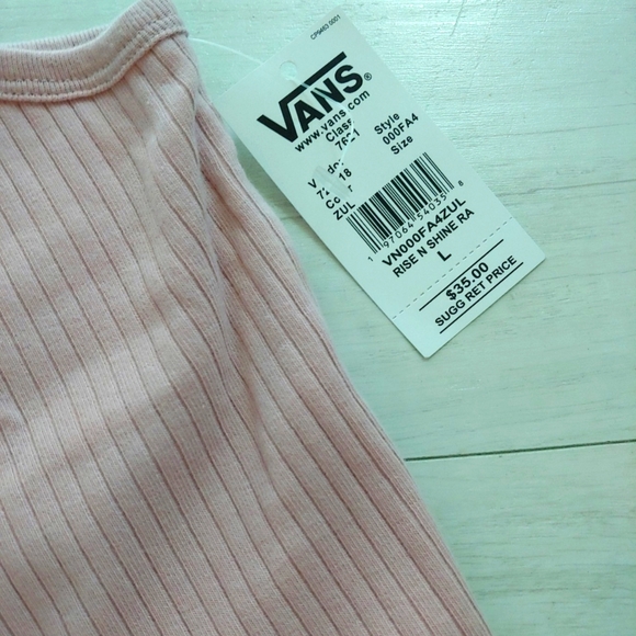 VANS NEW Rise N Shine Ribbed Racer Tank Top - Picture 8 of 11
